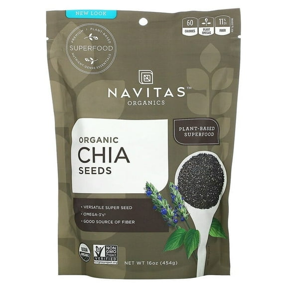 Navitas Organics, Organic Chia Seeds, 16 oz Pack of 4
