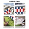 thumbnail image 7 of 4th of July RV Awning Sun Shade Screen 9'X7' Gnome Holding American Flag Balloon Mesh Sunscreen Check Plaid Awning Shade Screen with Zipper UV Blocker Completed Kits for RV Motorhome Camper, 7 of 7