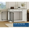 thumbnail image 2 of AKDSteel 47 Inch Rustic White Wooden Dog Crate End Table, Indoor Pet House Side Table With Double-Door Design, Chew-Resistant Dog Furniture For Small To Medium Dogs, 2 of 7