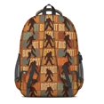 thumbnail image 3 of Bigfoot and Text Brown Pattern Backpack for School, Cute School Bag with Adjustable Shoulder Straps and Padded Back, 16.9"x12.6"x5.9", 3 of 5