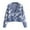 Blue, variant on ICHUANYI Womens Trendy Stars Print Cardigan 2023 Fall Winter Button Down Oversized Lightweight Sweaters V Neck Loose Cardigans Knit Outwear