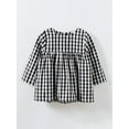 thumbnail image 2 of Bagilaanoe Toddler Baby Girl Fall Dress Plaid Long Sleeve A-line Dresses Headband 6M 12M 18M 24M 3T Infant Casual Swing Sundress, 2 of 9