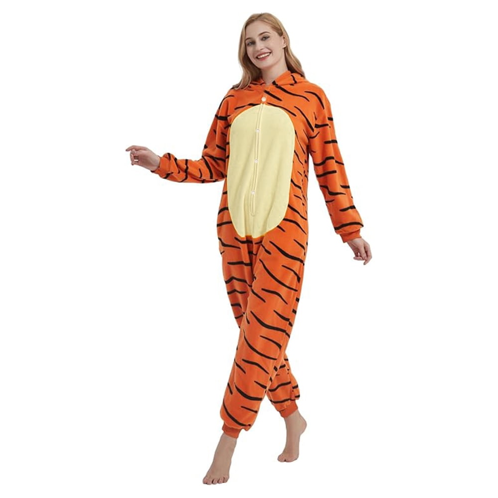 Adult Onesie Tiger Sleepwear Animal Cartoon Costume and Teens