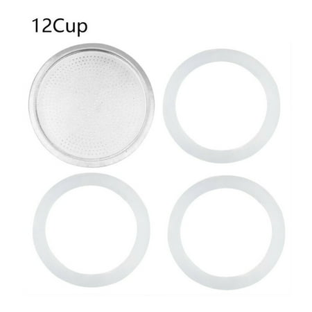 

Mduoduo 3 Silicone Seals and 1 Aluminum Filter for Espresso Pot Moka Pot Accessories