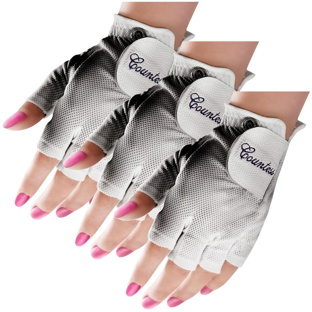 ladies fingerless golf gloves