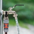 thumbnail image 3 of Elainilye Alloy Gardening Faucet with One Inlet Two Outlets, Outdoor Water Spigot for Hose Connections, Dual Port Garden Faucet for Yard Watering, Lawn Maintenance, and Outdoor Utility Tasks, 3 of 5