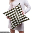 thumbnail image 4 of Ambesonne Chevron Fabric by the Yard Upholstery, Parallel Striped Lines, 3 Yards, White Yellow, 4 of 4