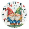 thumbnail image 5 of Gnomes Hearts Swing Black 10 inch Wall Clocks Non Ticking Easy to Read Battery Decorative for Home Bathroom Kitchen Bedroom Living Room, 5 of 8