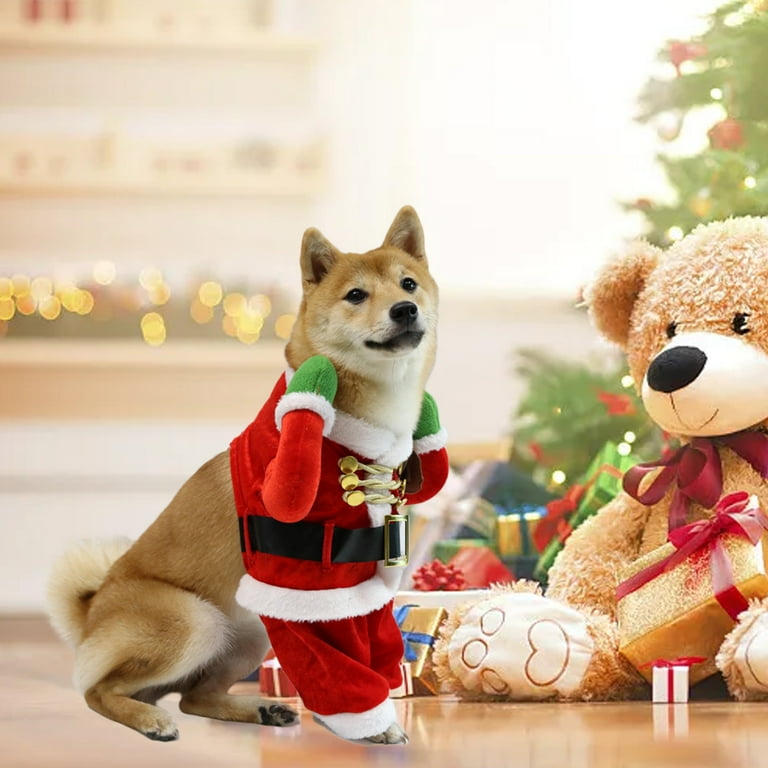 dog christmas fancy dress Amazon.com : BWOGUE Santa Dog Costume Christmas Pet Clothes Santa Claus Riding Pet Cosplay Costumes Party Dressing up Dogs Cats Outfit for Small Medium Large Dogs Cats : Pet Supplies