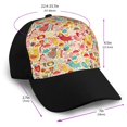 thumbnail image 2 of Naloa Colorful Chicken Adult adjustable Print Baseball Hat, Patchwork curved brim baseball capfor Men and Women, One Size, 2 of 5