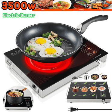 Hinzonek 3500W Electric Ceramic Stove, Portable Induction Cooktop Infrared Burner Countertop Cooktop, Cooker Hot Plate Furnace