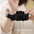thumbnail image 3 of Negro/rojo vino - Paquete de 2 correas compatibles con correas de Apple Watch de 38 mm, 40 mm y 41 mm, bandas elásticas ajustables para el cabello para iWatch Series 8 7 6 5 4 3 2 1 SE Ultra,, 3 of 5