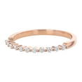 thumbnail image 3 of 14K Rose Gold Shared Prongs Semi Eternity Diamond Band Ring, 3 of 4
