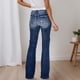 thumbnail image 3 of Vaqueros bootcut elásticos para mujer: cómodos pantalones vaqueros acampanados para el día a día, 3 of 6