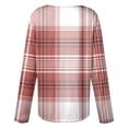 thumbnail image 4 of WREESH Womens Fashion Dressy Shirts V-Neck Side Button Printed Long Sleeved Shirt T-Shirt Pullover Multicolor, 4 of 5