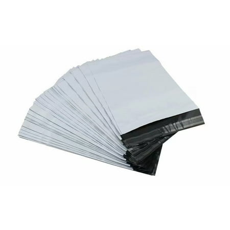 Poly Envelope Mailers 200 Pcs 10x14 inch (25x35cm) 2.4mil White Shipping Bags Mailer Bags Postal Bags Self Adhesive, Waterproof and Tear-Proof Shipping Supplies for Non-Fragile Items Clothes