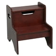 thumbnail image 1 of Wildkin Kids Wooden Two-Step Stool for Kids and Adults, Perfect for Kitchen or Bathroom Use, Stepping Stool Features Two Convenient Carrying Handles, Suitable for Individuals Up To 200lbs (E, 1 of 5