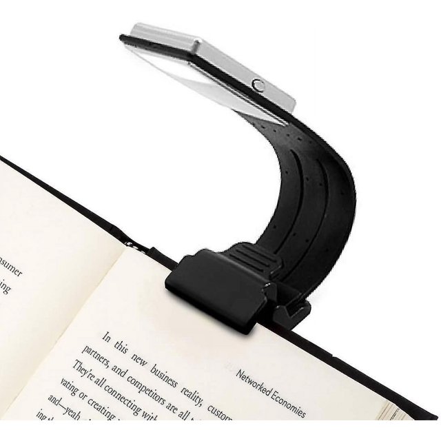 Luz de lectura con Clip para libro, luz Led para libro con clip, fuente de luz de tres colores portátil y Flexible (con clip