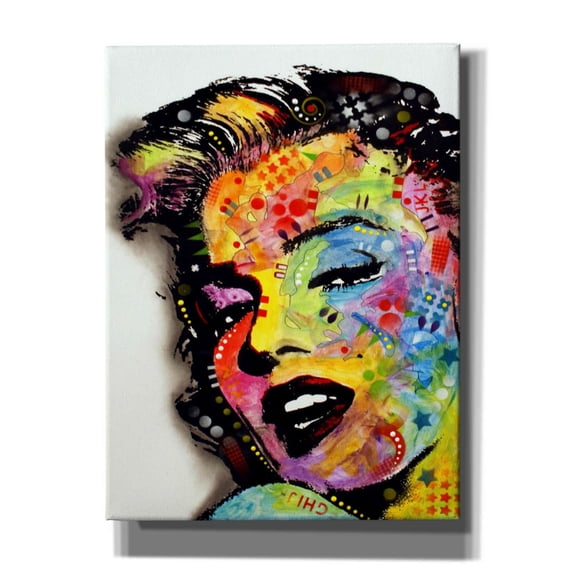 Epic Graffiti 'Marilyn Monroe Ii' by Dean Russo, Giclee Canvas Wall Art, 12"x16"