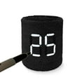 thumbnail image 3 of COUVER Embroidered White Number 88 Black 3 Inch Terry Cotton Athletic Wristbands 1 Pair (Mens), 3 of 7