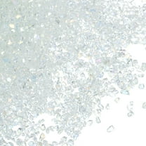 Uxcell Crushed Glass Glitters Colorful Irregular Glass Chips Chunky Stones White