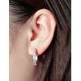 thumbnail image 3 of Limerencia Titanium Hoop Earrings for Sensitive Ears, Silver, 3 of 7