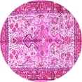 thumbnail image 1 of Ahgly Company Indoor Round Persian Pink Traditional Area Rugs, 3' Round, 1 of 4