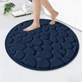 thumbnail image 1 of shyuyusa 31.5 Inch Round Pebble Textured Bath Rug, Massage Point Non Slip Carpet, Cobblestone Pattern Absorbent Foot Pad for Shower Room Household Daily Use, 1 of 1