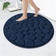 thumbnail image 1 of CaiYueKe Round Pebble Bath Mat Memory Foam - Non Slip Super Absorbent Shaggy Bathroom Rug Machine Washable Quick Dry Soft Shower Mats Water Absorbing Floor Mat for Bath Tub, 1 of 7