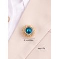 thumbnail image 3 of 1 Set Of Business Style Silver & Blue Windmill Shaped Tie Pin, With Gift Box, Suitable For Daily Wear By Men, 3 of 5