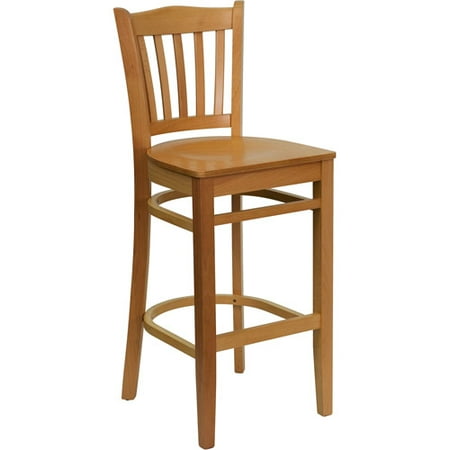 Slat Back Bar Stool 29", Natural