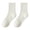 Milky White, variant on Eoperou 1 Pair Autumn Winter Unisex Socks Middle Tube Solid Color Moisture Absorption Stretchy Men Women Knitted Socks for Daily Wear