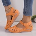 thumbnail image 2 of Women's Wedge Sandals Closed Toe Arch Support Non-Slip Hollow Out Dressy Shoes Summer Beach Casual Shoes, 2 of 4