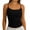 c01Black, variant on Womens Camisole Tops Summer Cute Crewneck Adjustable Spaghetti Strap Tank Tops Trendy Going Out Basics Clothes Green S