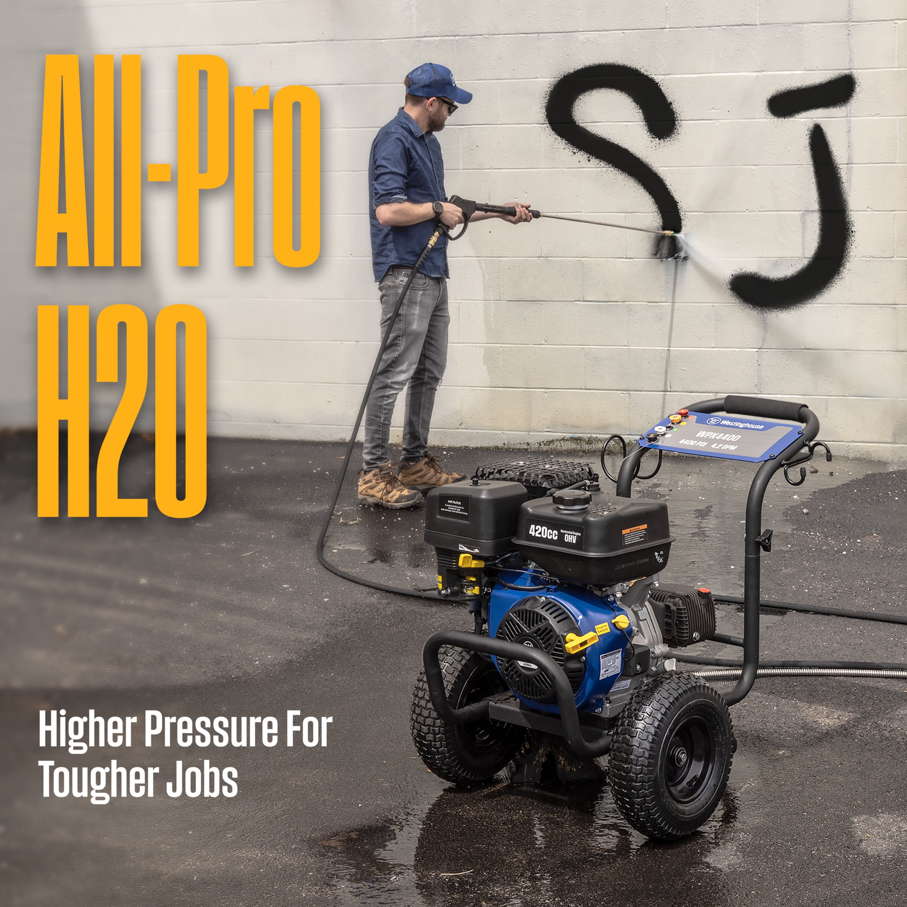 Westinghouse 2700-PSI, 2.3- GPM Gas Pressure Washer with 4 Nozzles & Soap Tank