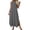 Dark Gray, variant on Women's Solid Color Sleeveless Maxi Dress, Round Hem Side Slit Casual Beach Dress with Pockets, Ankle Length Swim Cover Up Dress for Vacation and Daily Wear Black XXL