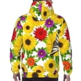 thumbnail image 7 of Uemuo Tiger Swallowtail On Flowers Pattern Men's Hoodie - Casual Pullover Hoodie with Kangaroo Pocket, Stylish Hooded Sweatshirt for Everyday Wear-XX-Large, 7 of 7