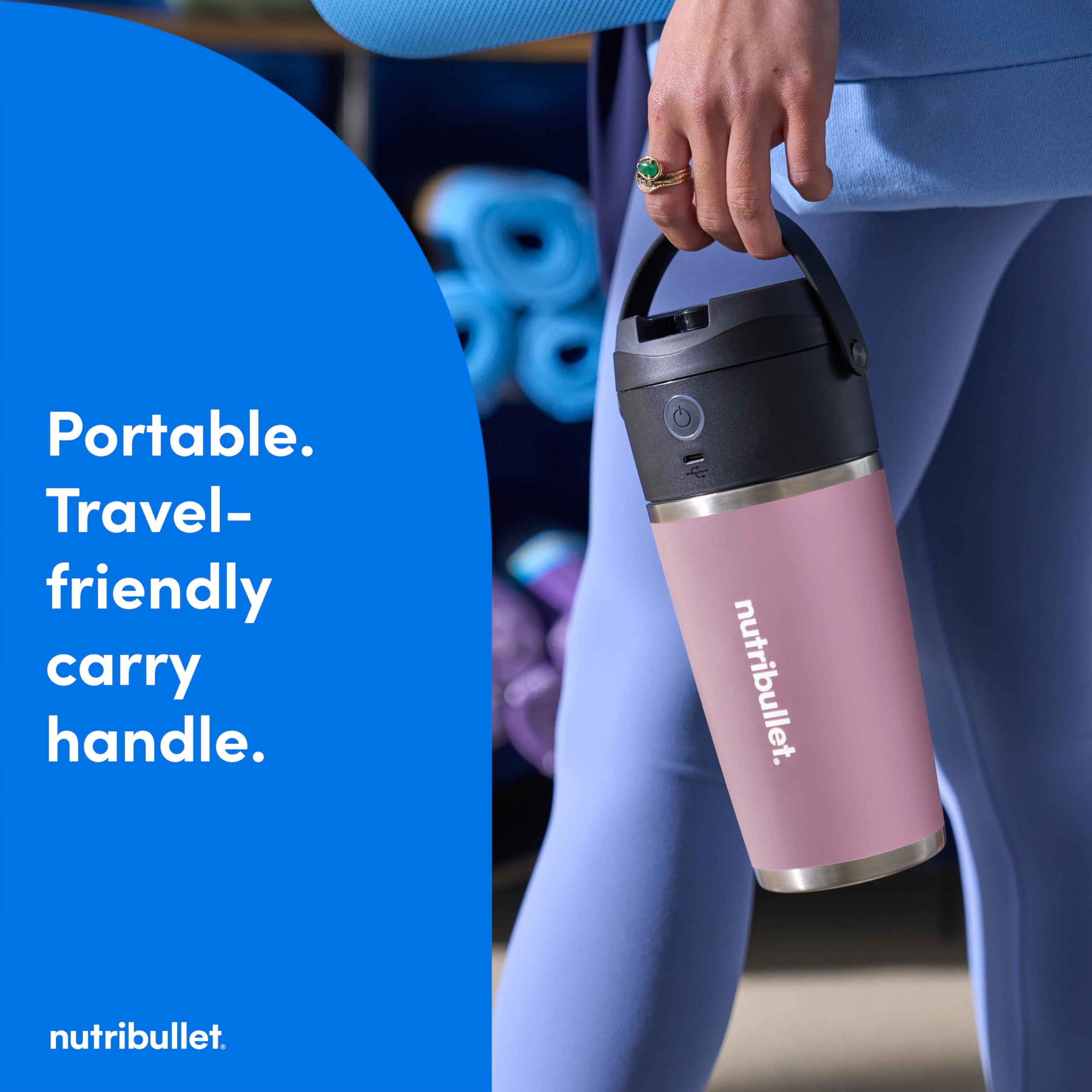 nutribullet Flip Portable Blender with Insulated Cup, Lavender, NBPB50350LAV