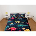 thumbnail image 2 of Ropa de Cama Dinosaurio Azul Oscuro, Ropa de Cama Infantil Completa, Bonito Juego de Funda Nórdica, Dinosaurio, 2 of 4