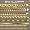thumbnail image 5 of Mens Gold Chain - Solid Cuban Curb Link 10K/14K Gold, 5 of 7