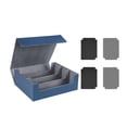 thumbnail image 2 of Estuche para cartas de baraja, soporte de protección para 1800 tarjetas con cierre magnético, almacenamiento de cartas de juego Tarjetero azul gris, 2 of 8