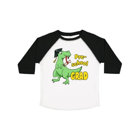 

Inktastic Green Dinosaur Pre-School Grad with Cap and Diploma Gift Toddler Boy or Toddler Girl T-Shirt
