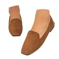 thumbnail image 3 of YLYL Women's Suede Loafers Square Toe Low Heel Fashion Casual Comfortable Slip on Ballet Flats Shoes, 3 of 9