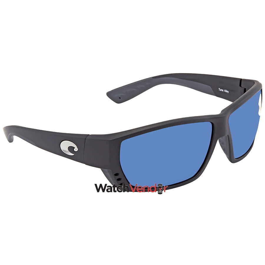 Costa Del Mar Tuna Alley Blue Mirror Rectangular Sunglasses TA 11