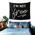 thumbnail image 3 of I'm Not Free Slogan Tapestry, Freedom Wall Decor Home Decor Bedroom Living Room Dorm Tapestry Room Wall Hanging, 60" x 51", 3 of 8
