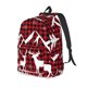 thumbnail image 1 of Easygdp Christmas Buffalo Plaid Mochila de Lona Resistente para Laptop, Compatible con Laptops de 15 a 17 pulgadas, Ideal para Escuela, Trabajo y Viajes-Medium, 1 of 5
