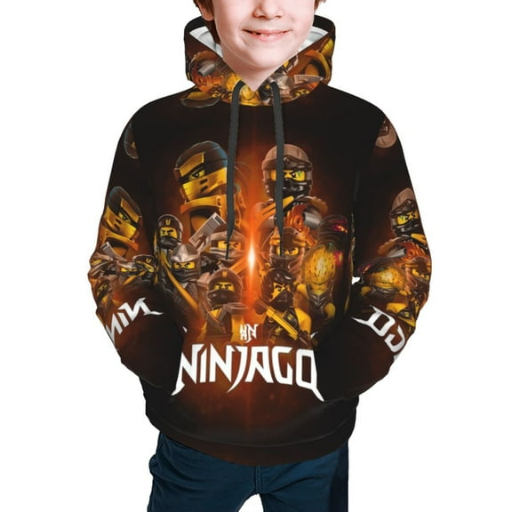 Ninjago Hoodies Pullover For Boys Girls 3d Printed Hooded Sweatshirt Long Sleeves Small