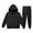 1#Black, variant on Kiijoy Boys Casual Sweatsuit Solid Unisex Hoodie Sweatpants Outifts for Kids, Sizes 2-3