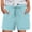 Sky Blue, variant on SROBPTY Womens Shorts Solid High Waist Drawstring with Pockets Summer Pants
