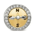 thumbnail image 3 of Reflection Beads Sterling Silver Two Tone CZ Moveable Compass Charm, 3 of 7